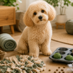 Beschäftigungsspiele DIY-Denkspiele und Schnüffelspiele für kleine Hunde und Welpen zur geistigen Auslastung.