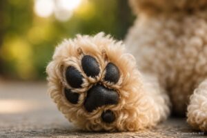 Nahaufnahme gesunder Hundeballen.