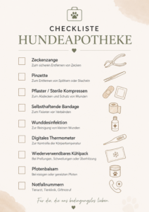 Checkliste Hundeapotheke
