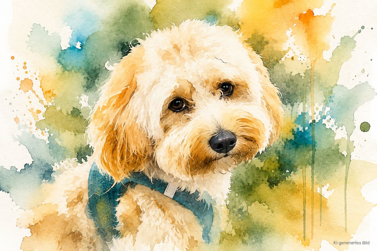 KI-Hundebild im Stil AQUARELL